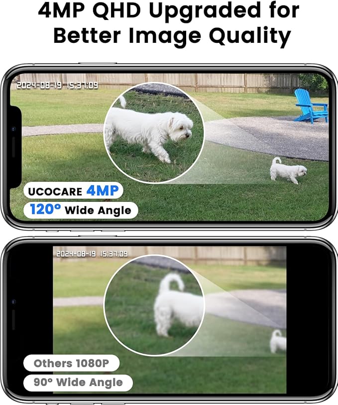 UCOCARE 4G LTE Cellular Security Camera Solar, No WiFi Outdoor Camera with SIM Card, 4MP HD 360° Pan Tilt, Color Night Vision, Motion Alerts, Off-Grid Camera for Farm Ranch Cabin Construction Site