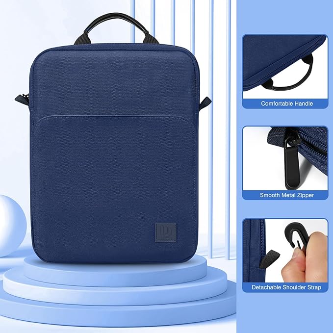 Dadanism 9-11 Inch Tablet Sleeve Bag Carrying Case with Shoulder Strap for iPad (A16) 11", iPad 10th Gen 10.9", iPad Air M4/Pro M5 11", iPad 9/8/7th 10.2", Galaxy Tab A11+ Plus 11", Denim