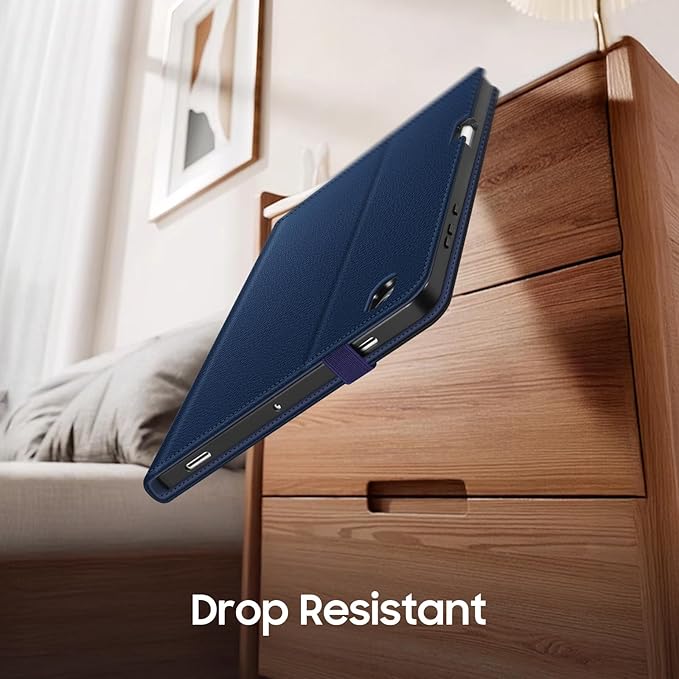 Fintie Case for Samsung Galaxy Tab S11 5G 11 Inch 2025 Model (SM-X730/X736B) with S Pen Holder, Multi-Angle Viewing Soft TPU Back Cover with Pocket, Auto Wake/Sleep, Navy