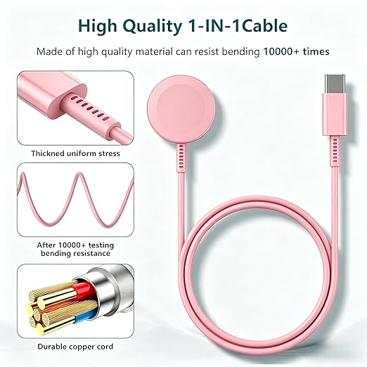 USB C Apple Watch Charger, [Apple MFi Certified] Magnetic iWatch Fast Charging Cable Cord 6ft and iPhone Type C Wall Charger Plug Block for Apple Watch Series Ultra 2/Ultra/11/10/9/8/7/SE/6/5/4/3/2