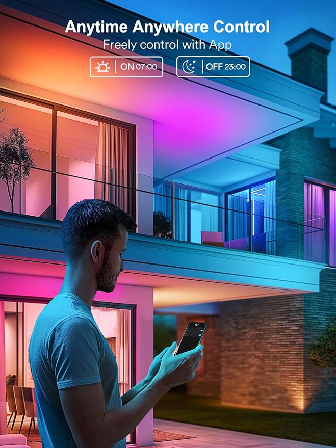 ANGELHALO Smart Light Bulbs, Color Changing A19 LED Light Bulb, Work with Alexa and Google Assistant, Wi-Fi & Bluetooth Light Bulbs, 16 Million Colors RGBCW, Music Sync, 800 Lumens, 2.4Ghz only,2 Pack