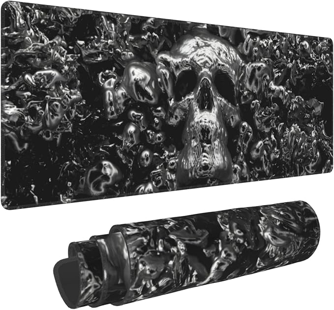 Skull Mouse Pad XL Large Mousepad Non Slip Rubber Base Desk Mat for Laptop Computer Gaming 31.5" X 12"