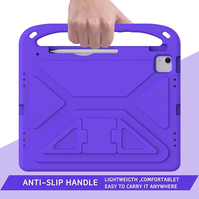 ATOOZ Kids Case for iPad air 13 inch 2024 2025 2026 (M2 M3 M4) / iPad Pro 13 inch (M4 M5), Cover with Shockproof Handle Stand for iPad Pro 13 7th /8th Gen 13" Tablet (Purple)