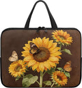 Sunflowers 10-17 Inch Laptop Sleeves Bag for Women Girls, Tablet Carrying Case Computer Cover with Handle, Zipper Notebook Messenger Briefcase Shoulder Bag for Work/School/Travel