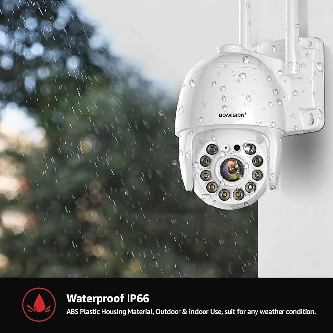 BOAVISION 4K/8MP Security Camera Outdoor, Wireless WiFi IP Camera Home Security System 360° View,Human/Pet/Vehicle Detection, auto Tracking,Two Way Talk,pan Tile Full Color Night Vision,5G/2.4G WiFi