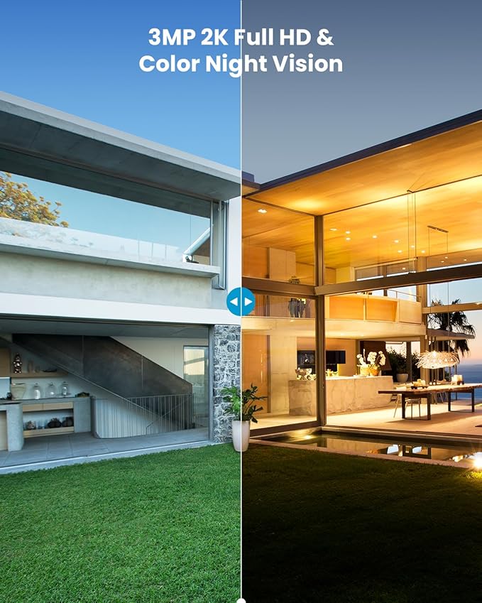 ieGeek Solar Security Cameras Wireless Outdoor, 2K 2.4G WiFi Camera with Solar Panel and Battery Powered, Color Night Vision with Spotlight, 360° PTZ, 2-Way Audio, PIR Motion Sensor, no Subscription