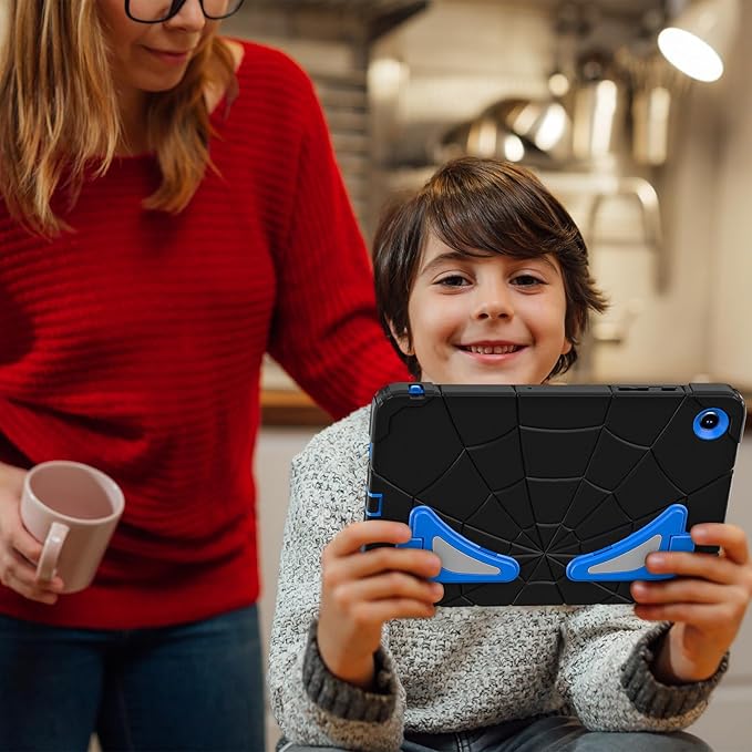 AKABEILA Compatible with Samsung Galaxy Tab A9 Plus 11 inch (SM-X216B)(2023) Tablet Case，Lightweight Shockproof Rugged Protective Cover with Kickstand for Kids Children Boys Babies Black Blue