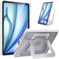 Case for iPad Air 11 inch M4/M3/M2(2026/2025/2024), iPad Air 4/5th Generation, Dual Multi-Angle Adjustable Kickstand Full Protective Case with Built-in Pencil Holder (White, iPad Air 11 inch)