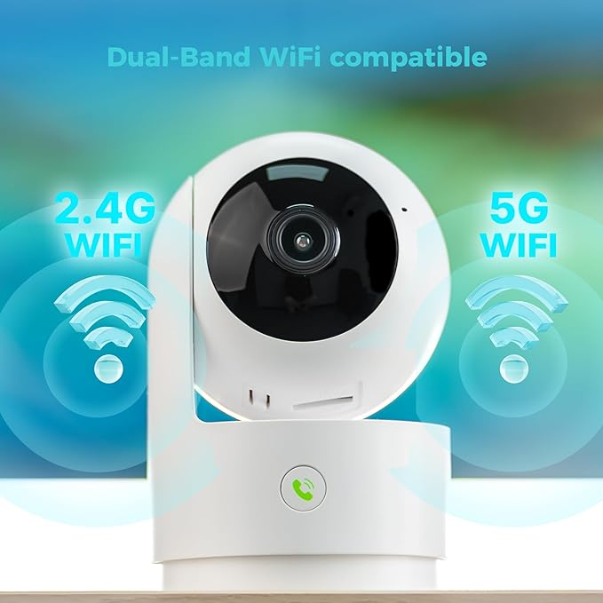Vicohome 2K Indoor Security Camera, 5GHz Wi-Fi, Plug-in, 24/7 Recording, AI Tracking, Pet Baby Monitor, 360° View Pan/Tilt, 2-Way Audio, Night Vision, Easy to Setup, Audible Alarm,180 Days Care Plan