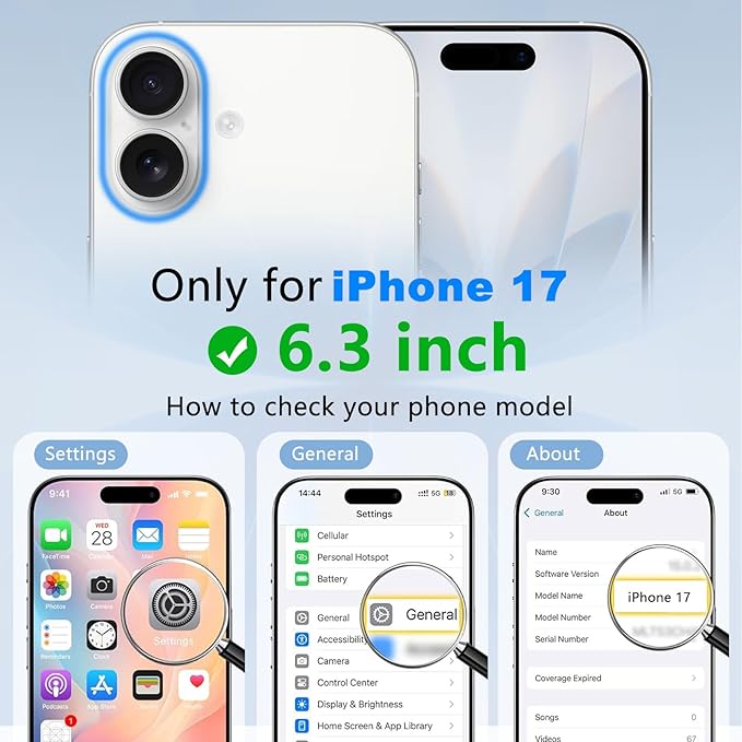 BENTOBEN Magnetic for iPhone 17 Case, Cute Wavy Full Camera Protection [Compatible with MagSafe] Translucent Matte Anti-Slip Bumper Women Girls Boys Protective Cover for 17 6.3", Lake Blue