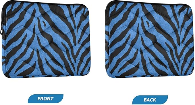Laptop Case Sleeve, Blue Tiger Print Black Wild Animal Shockproof Protective Computer Carrying Cover, Briefcase Handbags 15-16 inch Laptop Sleeve Bag