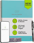 Rocketbook Core Reusable Smart Notebook, Lined Pages For School, Work and Creative Projects, Letter Size 8.5x11, Teal - Premium