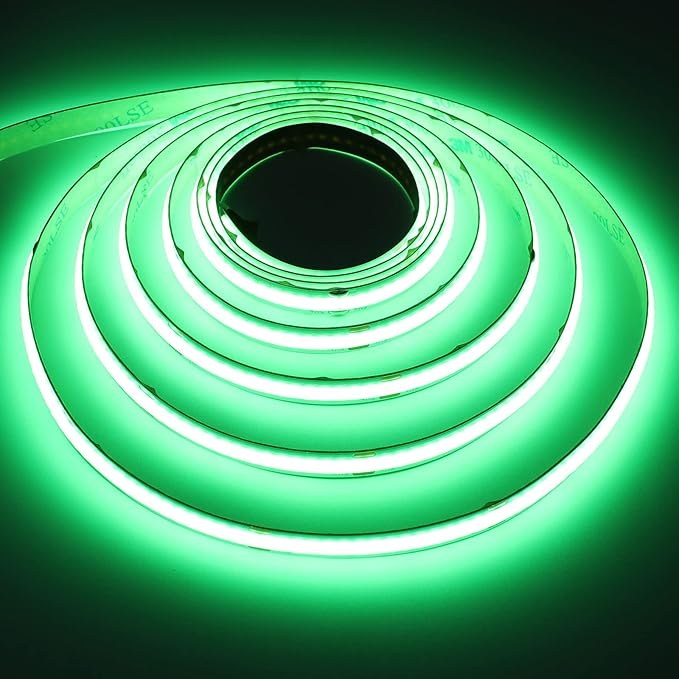 DC 5V USB COB Green LED Strip Light Dimmable IP65 Waterproof USB Powered 6.6ft/2M 640LEDs with Dimmer High Brightness Flexible LED Tape Lights