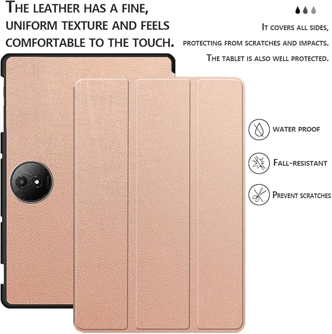[NSFN] for TCL NXTPaper 11 Plus Tablet Case,TCL Tablet 11.5Inch Case, Ultra Thin, Protective Case, Trifold, Magnetic Closure, Stand, Shockproof, Ultra Lightweight, with Pencil Holder, Rose Gold