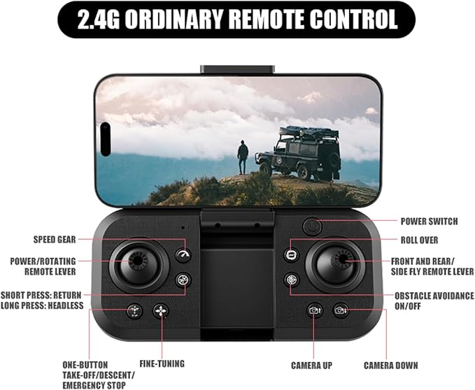 Toys for Ages 8–13, Drone with Camera for Kids with Fancy LED Lights, 2.4GHz Remote Control, One Battery, Indoor & Outdoor Toy Gift