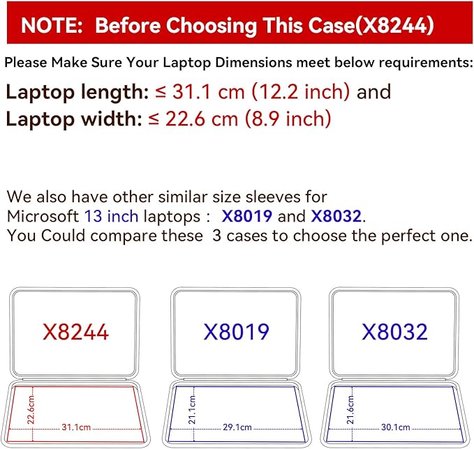 Smatree Hard EVA Protective Sleeve Case Compatible for 13.5 inch Microsoft Surface Laptop 6, for 13.5 inch Microsoft Surface Laptop 3 Notebook Bag (X8244)