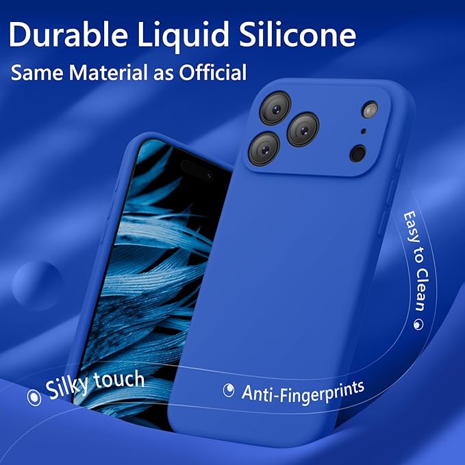 FireNova Magnetic for iPhone 17 Pro Case, Compatible with MagSafe, [Integrated Silicone Camera Control Button] [Camera Protection] Anti-Scratch Microfiber Lining Phone Case, 6.3", Klein Blue