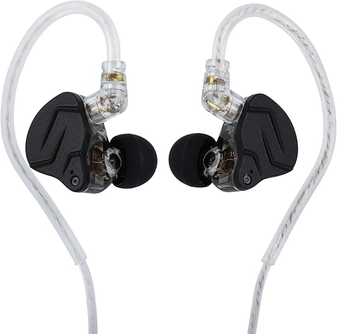 Linsoul KZ ZSN PRO X Dual Driver 1BA+1DD Hybrid Metal Earphones HiFi in-Ear Monitor with Detachable Recessed 2Pin Cable,Zinc Alloy Panel (Without Mic, Grey)