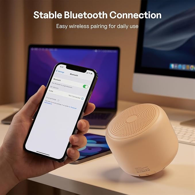 Bobtot Portable Bluetooth Speakers with Strap Easy to Carry, Wireless Waterproof Mini Speaker with Loud Stereo Sound, 20 Hours Playtime, Rechargeable Battery, Built-in Microphone, Orange
