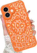 KANGHAR Case Compatible with iPhone 17 Orange Leopard Printed Pattern Compatible with Magsafe Cute Cheetah Protective Magnetic Case for Girls Women 6.3"