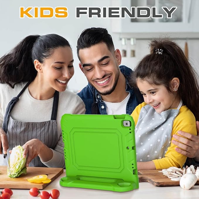 Kids Case for iPad 9th/8th/7th Generation 10.2 Inch 2021/2020/2019, Case for iPad Air 3rd Gen/Pro 10.5 Inch, Durable Shockproof Cover with Screen Protector for iPad 10.2 & 10.5, Green