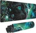 Cat Moon Mouse Pad Extended Large Gaming Mouse Pad XL Stitched Edges for Gamer Home Office 31.5 X 11.8 Inch