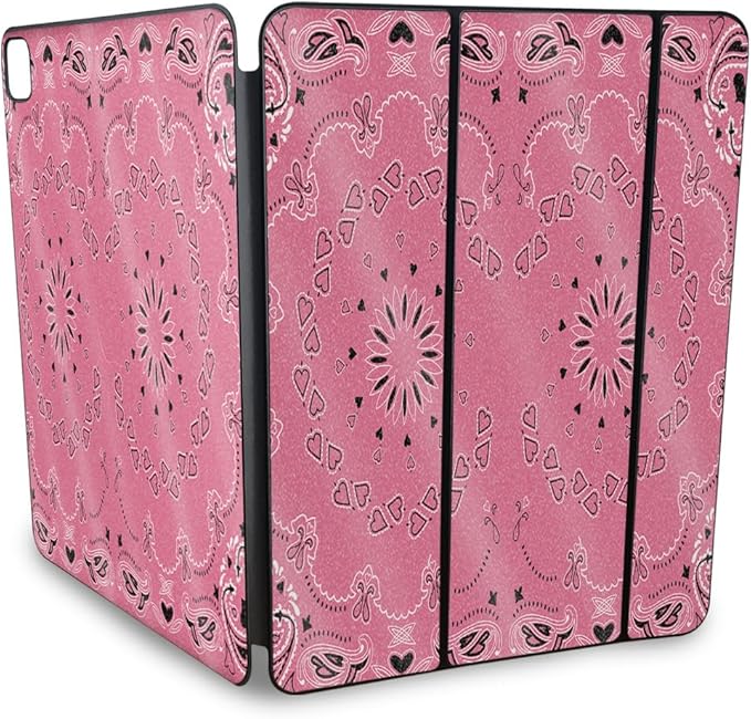 Glossy Glitter Skin Compatible with Apple Smart Folio for iPad Pro 13-inch (M4/M5) 2025 - Pink Bandana - Premium 3M Vinyl Protective Wrap Decal Cover | Crafted in The USA by MightySkins