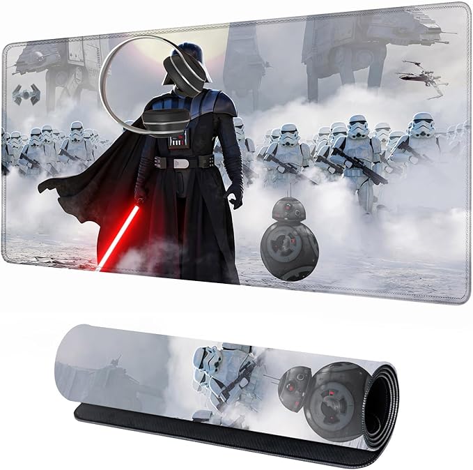 Large Gaming Mouse Pad XXL,Soft Big Extended Mousepad with Non-Slip Rubber Base and Stitched Edges,Smooth Surface Laptop Desk Pad,Computer Keyboard and Mice Combo Pads Mouse Mat,31.5x15.7 inch