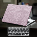 DTangLsm for MacBook Pro 14 inch Case 2026 M5, 2025 2024-2021 M4 M3 M2 M1 A3426 A3427 A3434 A3112 A3185 A3401 A2918 A2992 A2779 A2442 Pro Max, Textured Retro Leather Hard Case & Keyboard Cover, Lilac