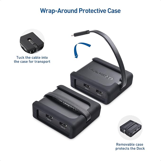 Cable Matters Dual Monitor USB C Hub (USBC Dock) with Dual 4K HDMI, 2X USB 2.0, Ethernet, and 100W Charging - Thunderbolt 4 / USB4 / Thunderbolt 3 Port Compatible with Windows