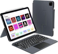 Macally iPad Air 13 Inch Case Keyboard (M3, 2025/M2, 2024) |iPad Pro 12.9 Keyboard Case (5/6th Gen) with Large Trackpad, Multi Angle View Stand Apple Pencil Holder, Backlit, Detachable