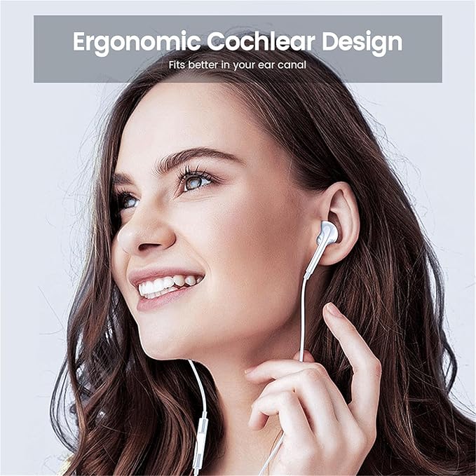 Nvnceiw 2-Pack Wired iPhone Earbuds/Headphones/Earphones with Mic and Volume Control, Compatible with iPhone, iPad, iPod, Computers, MP3/MP4 Players, Android Devices, and Most 3.5mm Audio Devices