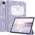 Fintie Case for iPad Pro 12.9-inch 6th Generation 2022, [Built-in Pencil Holder] Slim Soft TPU Protective Cover with Auto Wake/Sleep, Also Fit iPad Pro 12.9" 5th & 4th & 3rd Gen, Lilac
