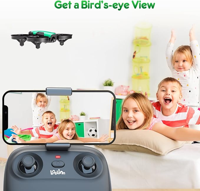 Loolinn | Drone for Kids 8+ Gift with Camera - Mini Drone, Remote Control Quadcopter Drone with 90° Adjustable Camera, Safe for Kids, Photos and Videos, Easy to Fly (Gift for Boys and Girls)