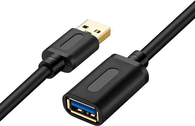 Tan QY USB 3.0 Extension Cable 15Ft, USB 3.0 High Speed Extender Cord Type A Male to A Female for PlayStation, Xbox, USB Flash Drive, Hard Drive, Card Reader,Scanner,Printer,Keyboard (15Ft)