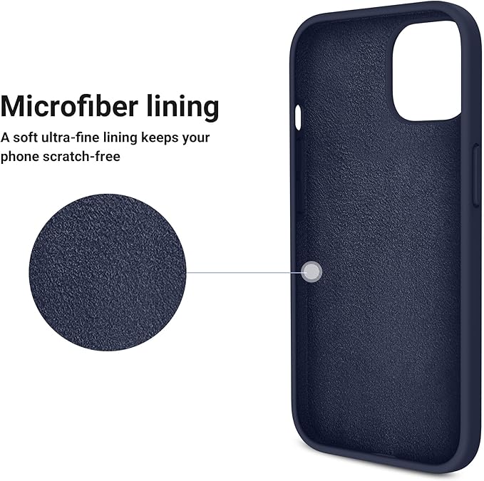 OTOFLY Designed for iPhone 15 Case, Silicone Shockproof Slim Thin Phone Case for iPhone 15 6.1 inch (Midnight Blue)