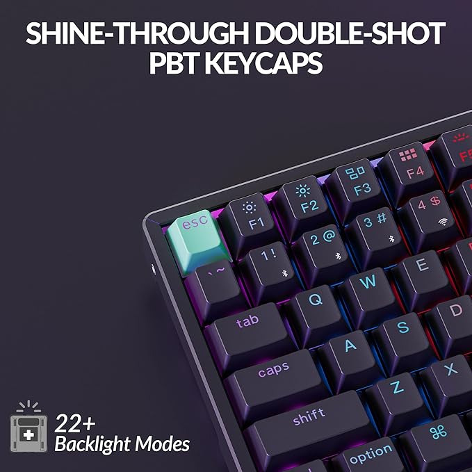 Keychron K2 HE Rapid Trigger Wireless Custom Keyboard with Hall Effect Gateron Double-Rail Magnetic Switch, QMK 2.4 GHz Bluetooth 5.2 RGB Compatible with Mac Windows Linux - Aluminum