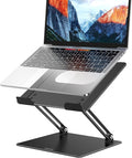 BESIGN LS10 Laptop Stand for Desk, Ergonomic Adjustable Notebook Tablet Stand, Foldable Laptop Riser, Portable Desktop Book Stands, Computer Holder Compatible with 10-14" Laptops, Black