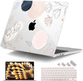 DONGKE Compatible with M5 MacBook Air 15 inch Case 2026 2025-2023 A3448 A3241 A3114 A2941 M4 M3 M2 Liquid Retina Display Touch ID, Protective Hard Shell Cover & Keyboard Skin - Abstract Flowers