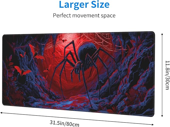 Halloween Mouse Pad Extended Large Gaming Mouse Pad XL Stitched Edges for Gamer Home Office 31.5 X 11.8 Inch