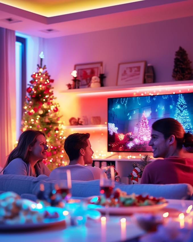 HitLights LED Strip Lights, Small LED Light Strips Dimmable, RGB 5050 Color Changing LED Tape Light with Remote and UL-Listed Adapter for TV Backlight, Bedroom, Cabinet Shelf Display