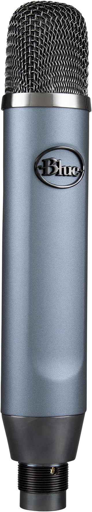 Blue Ember XLR Condenser Mic for Recording and Streaming, Custom Cardioid Capsule and Mic Stand Mount, Gray