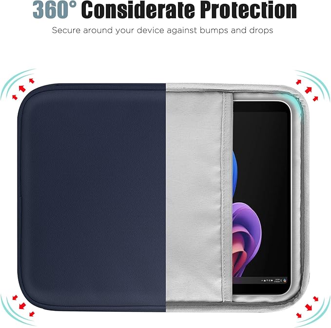 TiMOVO 9-11" Tablet Sleeve Bag for iPad 11-inch A16 2025, iPad 10.9"/10.2"| Air 11 Inch/5th/4th Gen. 10.9", Galaxy Tab A9+/A11Plus 11", Protective Bag with Pocket, Indigo