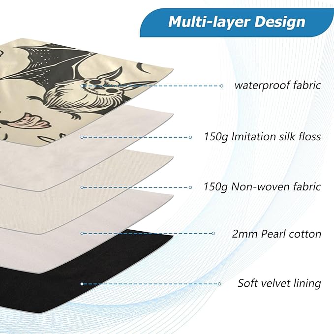 Cute 13 Inch Goth Bat Flowers Laptop Sleeve - Waterproof Computer Cover Bag for Women & Men