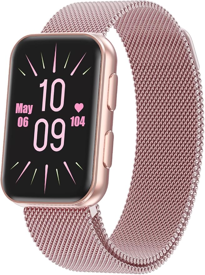 MorePro Health Fitness Tracker for Women Men, 24/7 Heart Rate Blood Pressure & Oxygen Monitoring, Sleep Tracker, 120+ Sport Modes Smart Watch, IP68 Waterproof, 2 Bands, Compatible Android iOS