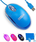 SOONGO Kids Mouse for Laptop USB Ergonomic Optical Mouse Blue Color 1.5M Cable