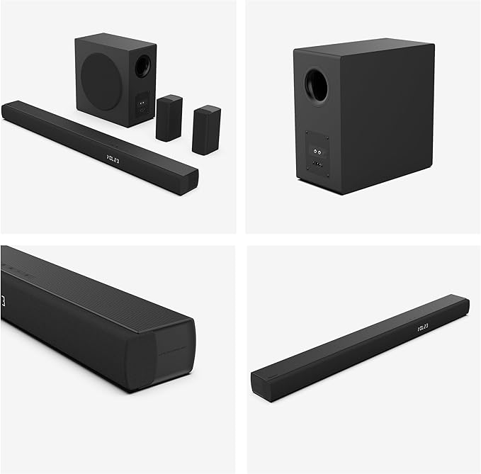 Hisense HS5100 5.1Ch Sound Bar with Wireless Subwoofer, 540W, Dolby Digital Plus, Bluetooth 5.3, EzPlay, Roku TV Ready, DTS: X, HDMI/AUX/ARC/Optical/USB (HS5100, 2024 Model)