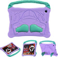 Dteck for iPad Air 3rd Generation and iPad Pro Case 10.5" 2019/2017 Release, Cute Boxing Shockproof Hard Case with Handle/Kickstand/Shoulder Strap, Protective Lightweight Kids-Friendly Cover, Purple