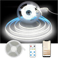 DAYBETTER COB LED Strip Lights,LED Lights for Bedroom 32.8ft,Daylight White 6500K Dotless LED Light Strip,3200 LEDs Super Bright Dimmable 24V Flexible Tape Lights with Remote,Kitchen,Cabinets Lighting