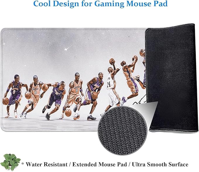 31.5x11.8 Inch Non-Slip Long Extended Large Gaming Mouse Pad with Stitched Edges XL Laptops Keyboard Mouse Mat（KB）